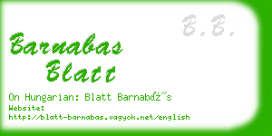 barnabas blatt business card